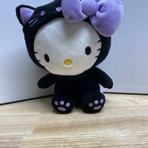 Hello Kitty & Friends BLACK KITTY CAT COSTUME 8" Halloween Plush Sanrio 2023